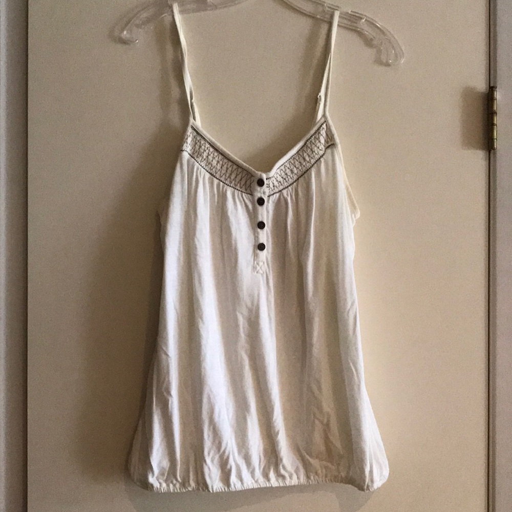 White flowy tank top